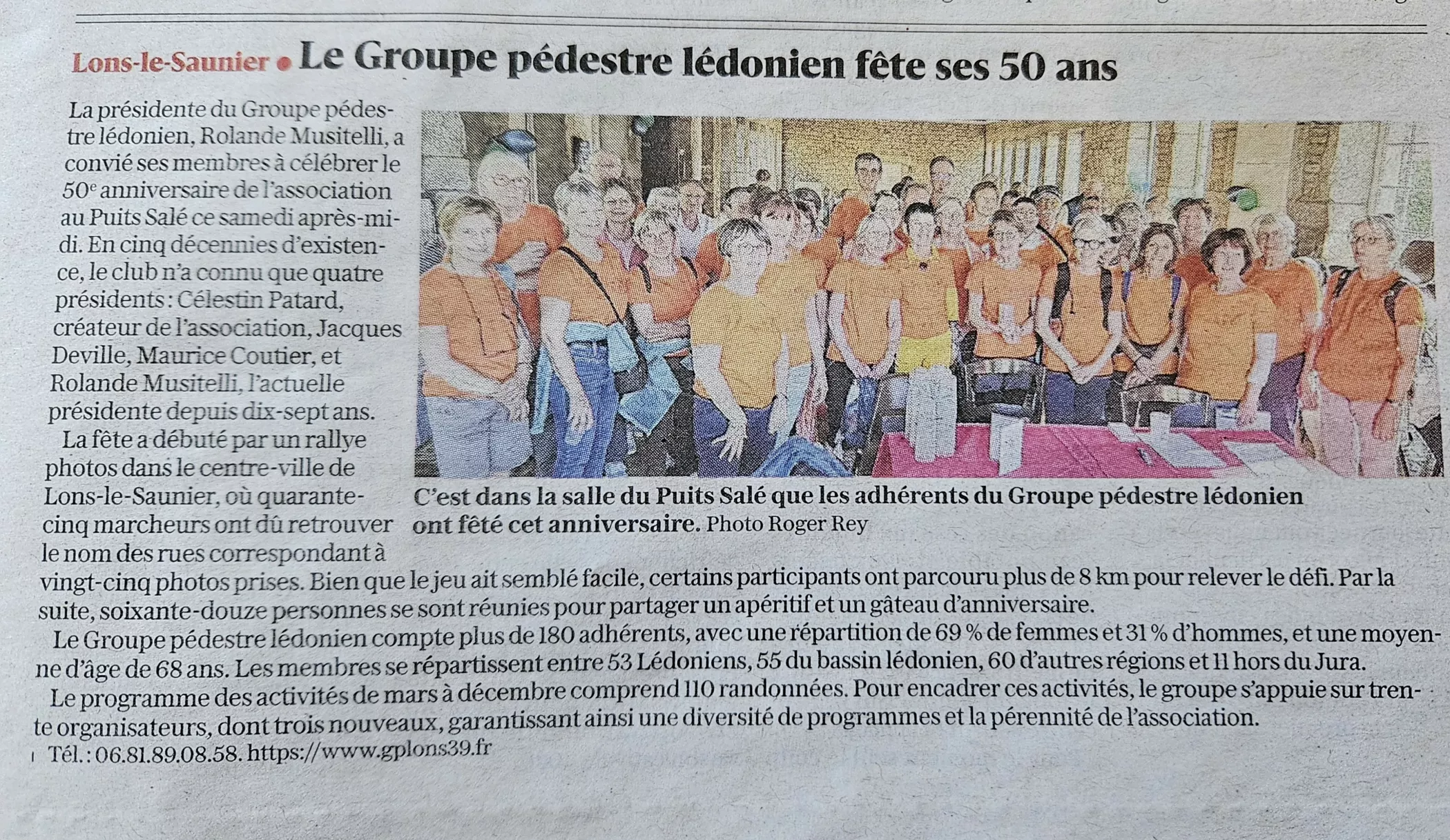 Article paru dans le Progrès le 8 avril 
