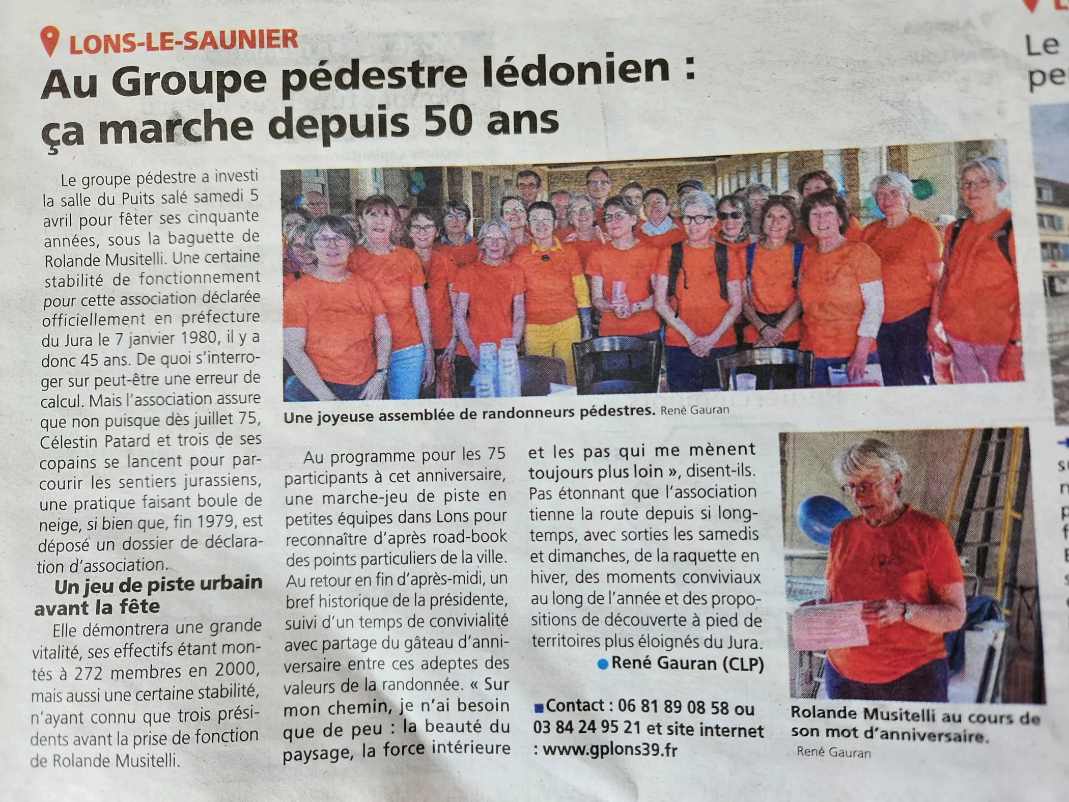 Article paru dans la Voix du Jura le 10 avril 